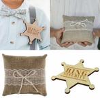 2-delige set met ringkussen en houten ringsecurity badge, Sweet-one, Beige, Info&sweet-one.nl, Nieuw