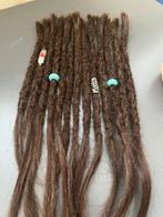 14 bruine dreadlocks extensies human hair verlenging, Verzenden, Nieuw, Pruik of Haarverlenging