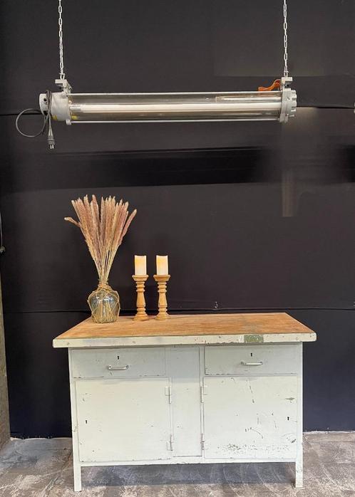Industriële witte unieke werkbank, Antiek en Kunst, Curiosa en Brocante, Ophalen