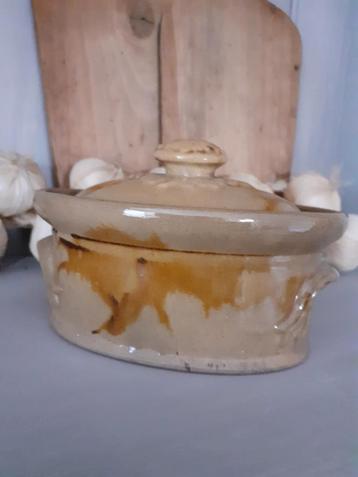 Antieke Franse Patéschaal / Terrine - Mini beschikbaar voor biedingen