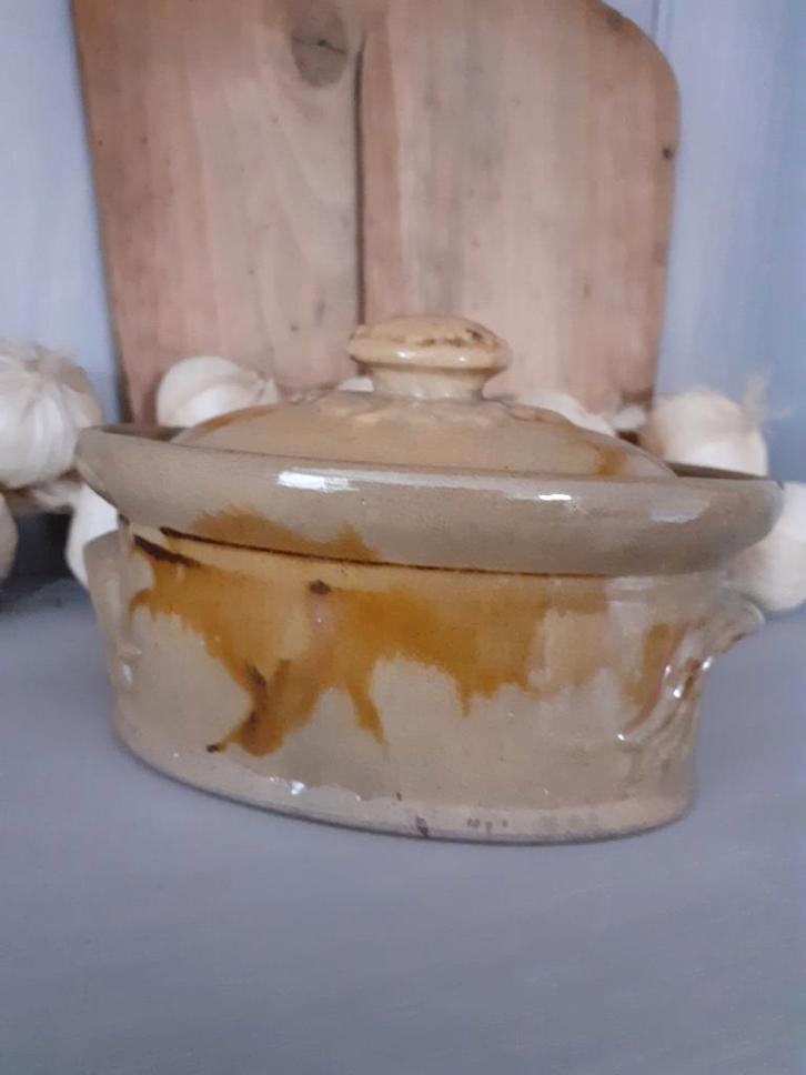 Antieke Franse Patéschaal / Terrine - Mini, Antiek en Kunst, Antiek | Keramiek en Aardewerk, Ophalen of Verzenden