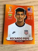 Panini WK 2022 Ricardo Pepi, Ophalen of Verzenden, Zo goed als nieuw, Plaatje