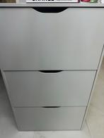 Witte schoenenkast met 3 lades, Huis en Inrichting, Kasten | Schoenenkasten, Ophalen, Zo goed als nieuw
