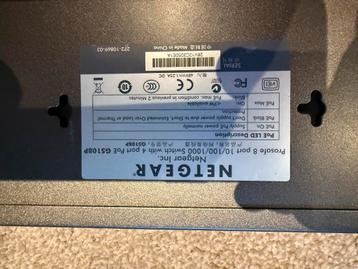 Netgear Prosafe GS108P PoE Switch - 8 Poorten beschikbaar voor biedingen