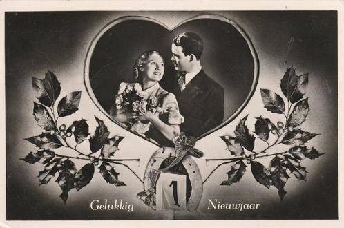 KERST ROZEN HART UIT 1947 ZEER MOOIE OUDE KAART KH704, Verzamelen, Ansichtkaarten | Themakaarten, Gelopen, 1940 tot 1960, Feest(dag)