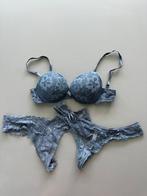 Victoria’s Secret push-up bh 75B String maat M, Victoria's Secret, Verzenden, Blauw, BH