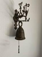 Antieke Koperen Kerkbel met Engel, Antiek en Kunst, Ophalen, Koper