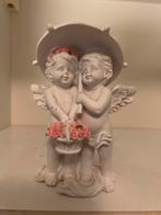 Schattig Engelenbeeld met Parasol en Bloemenmand, Tuin en Terras, Ophalen of Verzenden, Nieuw, Kunststof, Engelenbeeld