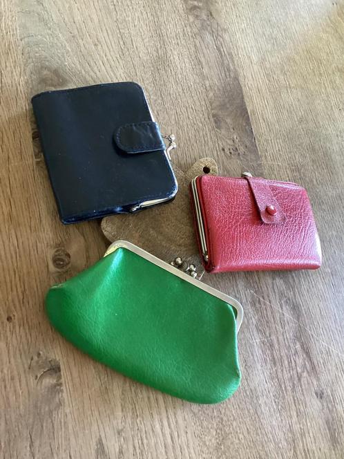 Knip portemonnee, Sieraden, Tassen en Uiterlijk, Portemonnees, Gebruikt, Blauw, Leer, Ophalen of Verzenden
