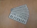 7x oude bordjes gereserveerd voor bezoekers, Ophalen of Verzenden