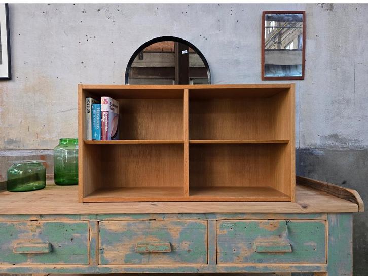 Deens Design Hang Kast | Vintage Eiken Hout Hangkast Wand, Huis en Inrichting, Kasten | Overige, Gebruikt, Ophalen of Verzenden