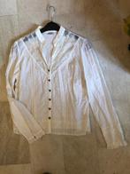 V) H72 m&s off-white bloes met kant maat m ietsje gelig, Maat 38/40 (M), Verzenden, Wit, Zo goed als nieuw