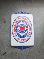 Emaille reclamebord emaille reclame nachtveiligheid, Ophalen of Verzenden, Gebruikt, Reclamebord