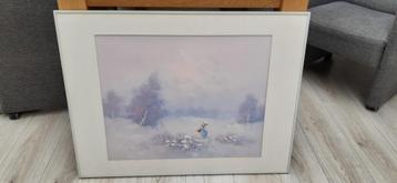 Olieverf schilderij beschikbaar voor biedingen