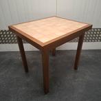 Vintage houten kleine tafel tafeltje eettafel keukentafel, Ophalen, Gebruikt, 75 cm of meer, 60 cm of meer