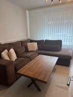 Moderne bruine hoekbank – kan ook als bed gebruikt worden!, Huis en Inrichting, Banken | Bankstellen, Ophalen of Verzenden, Zo goed als nieuw