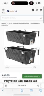 Nieuw in doos, 2x hang bloembak casaria Zwart, Ophalen, Nieuw