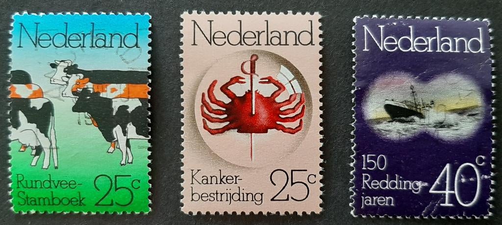 Nederland 1974 nvph 1052/1054 pfr., Postzegels en Munten, Ophalen of Verzenden, Na 1940, Postfris
