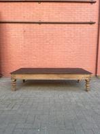 Robuuste teakhouten grote salontafel met karakter, Ophalen of Verzenden