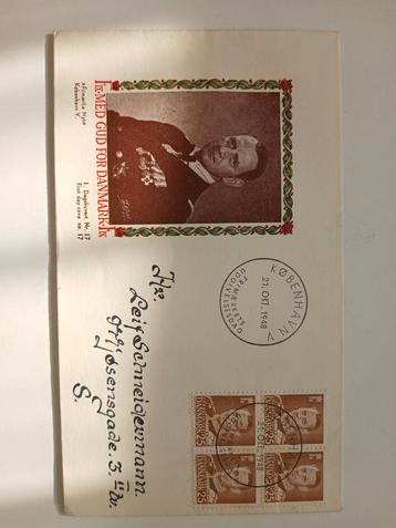 6 FDC's Denemarken jaren '50 beschikbaar voor biedingen