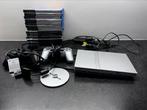 COMPLEET PlayStation 2 SLIM met 2 controllers en 14 games, Spelcomputers en Games, Ophalen, Zo goed als nieuw, Met 2 controllers