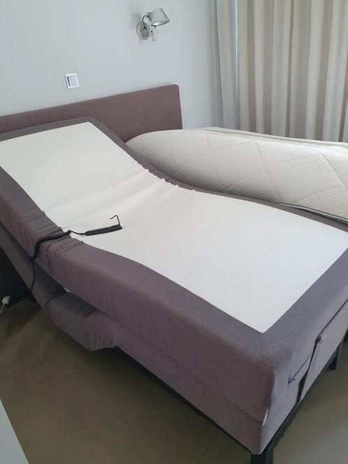 Electrische boxspring 180x210 grijs Swiss Sense nette staat, Huis en Inrichting, Slaapkamer | Boxsprings, Gebruikt, 180 cm, 210 cm