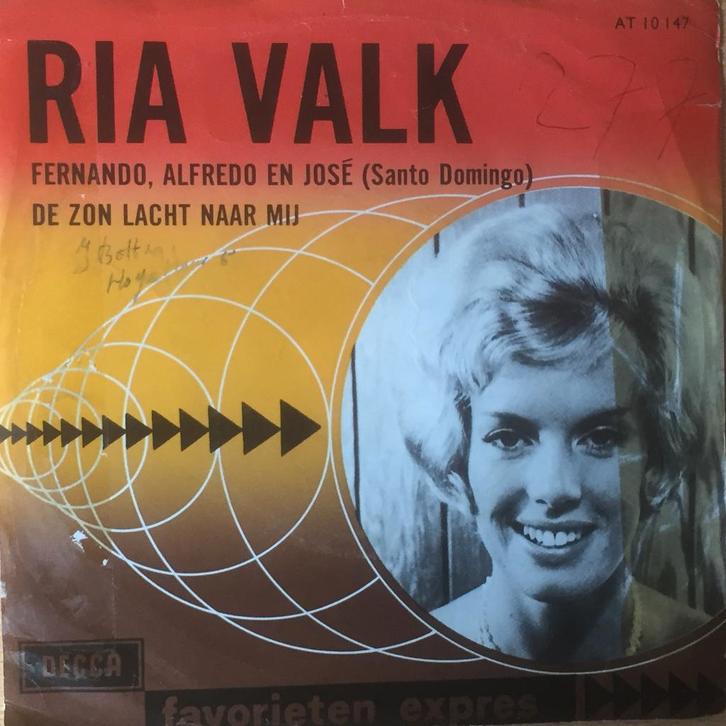 1965       Ria Valk             Fernando, Alfredo en Jose  , Cd's en Dvd's, Vinyl Singles, Zo goed als nieuw, Single, Nederlandstalig