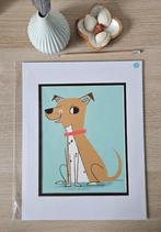 Hond vintage print, Antiek en Kunst, Kunst | Schilderijen | Klassiek, Ophalen