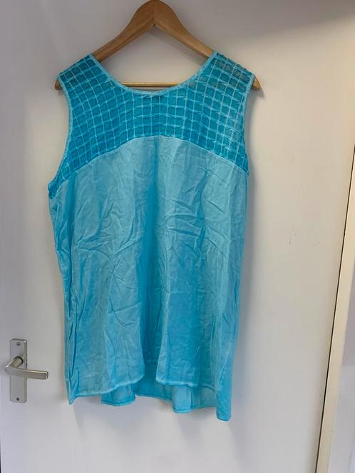 Mouwloze top maat 46, Kleding | Dames, Tops, Gedragen, Maat 46/48 (XL) of groter, Blauw, Zonder mouw, Ophalen of Verzenden