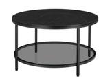 Zwarte Salontafel, 50 tot 100 cm, Nieuw, Glas, Minder dan 50 cm