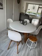 Ronde eettafel, Huis en Inrichting, Tafels | Eettafels, Ophalen, Gebruikt, 100 tot 150 cm, 150 tot 200 cm