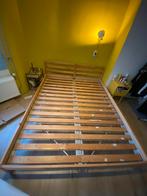 Ikea Tarva bedframe 160x200 + lattenbodem, Huis en Inrichting, Slaapkamer | Bedden, Ophalen, Gebruikt, Bruin, Tweepersoons