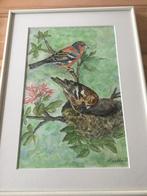 schilderij met vogel, Ophalen of Verzenden