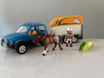 Playmobil 5223 auto met paardentrailer, Ophalen of Verzenden, Gebruikt, Complete set
