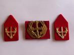 Oud baret embleem Stoottroepen &  2 kraag emblemen, Verzenden, Landmacht, Nederland, Kleding of Schoenen