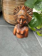 Indonesie houtsnijwerk beeld buste Indisch dame, Antiek en Kunst, Kunst | Beelden en Houtsnijwerken, Ophalen of Verzenden