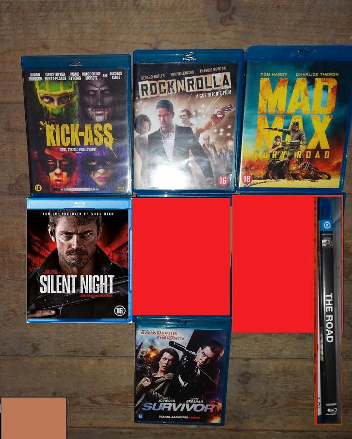 Blu-rays actie: Mad Max Fury Road + Kick Ass + RocknRolla, Cd's en Dvd's, Blu-ray, Zo goed als nieuw, Actie, Ophalen of Verzenden