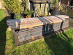 70 m1 geimpregneerde planken en palen, Tuin en Terras, Palen, Balken en Planken, Ophalen, Gebruikt, 250 cm of meer, Planken