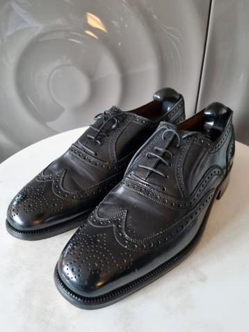 Bally brogues, maat 7½, zwart leder, uitmuntende conditie.  beschikbaar voor biedingen