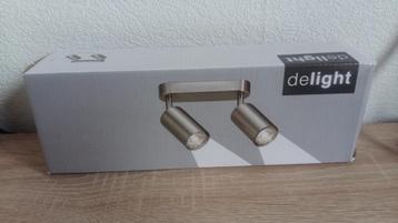 Nieuwe spots RVS 2-lichts. GU10 fitting. beschikbaar voor biedingen