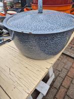 Vintage geëmailleerde pan met deksel, Ophalen of Verzenden