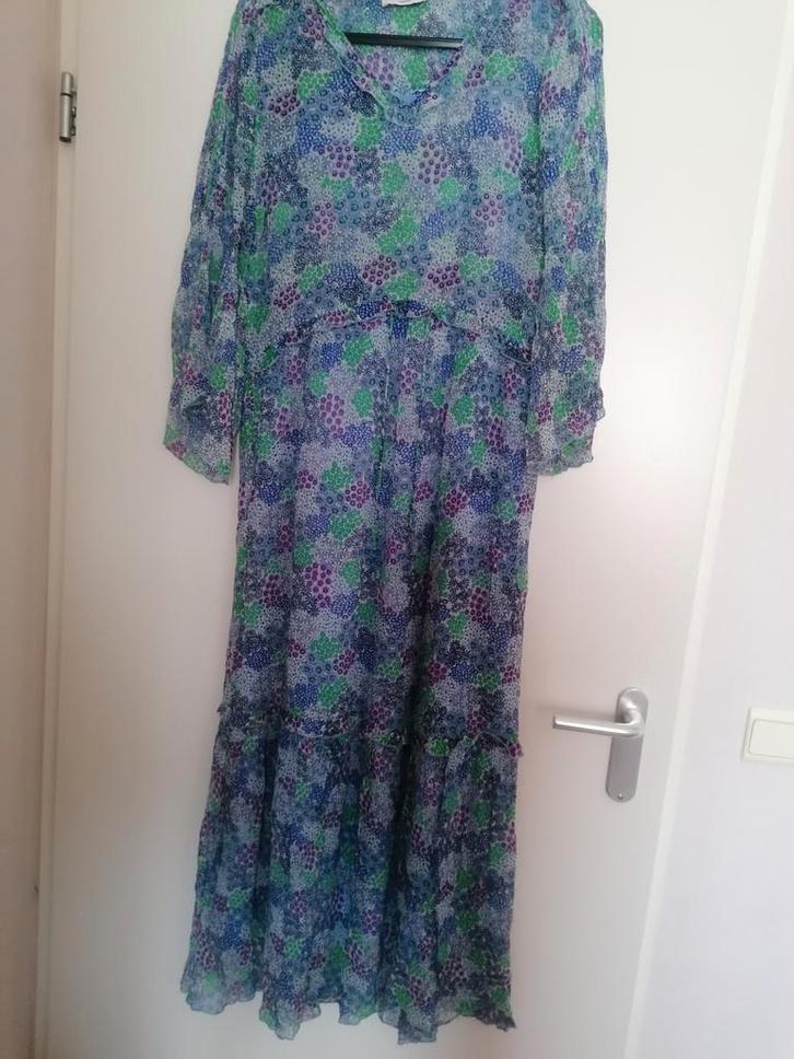 Molin Copenhagen mooie maxidress/ maat L, Kleding | Dames, Jurken, Zo goed als nieuw, Maat 42/44 (L), Blauw, Onder de knie, Verzenden