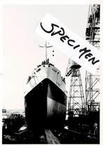 2 febr'62 vd Giessen de Noord, ms Ulysses voor KNSM tewater, Gebruikt, Motorboot, Kaart, Foto of Prent, Verzenden