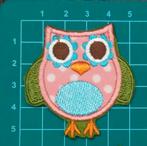 strijkembleem uil  NIEUW 5 cm x 4 cm Per stuk €1,99, Hobby en Vrije tijd, Nieuw, T, Ophalen of Verzenden, H