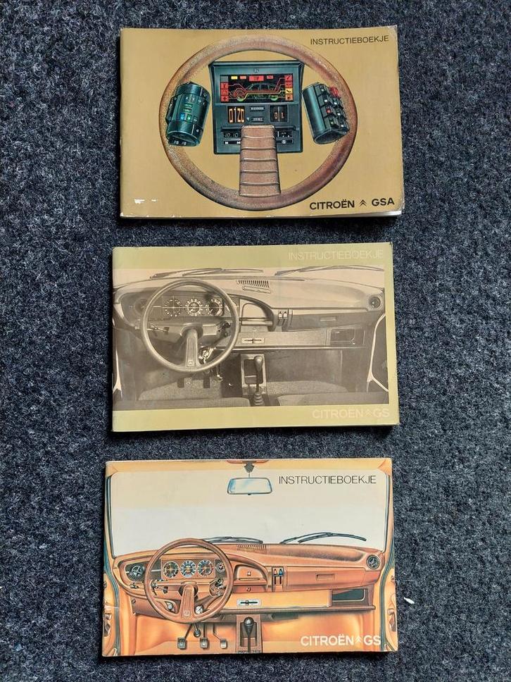 Citroën GS & GSA Instructieboekjes - Set van 3, Auto diversen, Handleidingen en Instructieboekjes, Ophalen of Verzenden