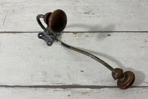 Antieke Franse dubbele kapstokhaak, Huis en Inrichting, Woonaccessoires | Kapstokken, Gebruikt, Wandhaken, Minder dan 100 cm, Metaal