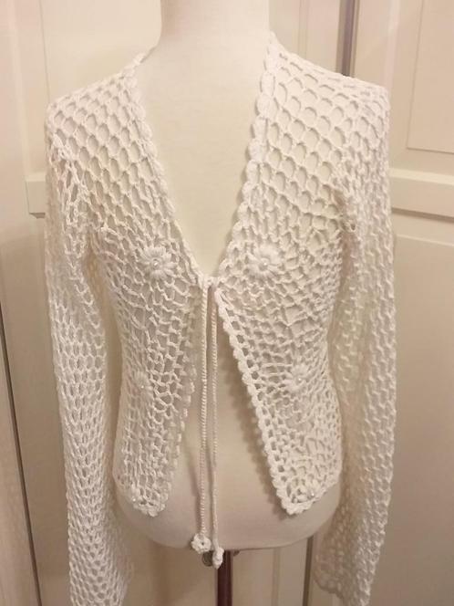 Vest Wit Haakwerk Nieuw S M ( Jool ), Kleding | Dames, Truien en Vesten, Nieuw, Maat 36 (S), Wit, Verzenden