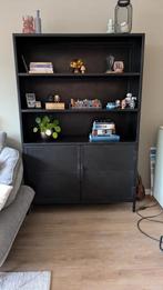 Stalen zwarte kast (woonkamer), Huis en Inrichting, Kasten | Boekenkasten, Ophalen, 100 tot 150 cm, Zo goed als nieuw, 150 tot 200 cm