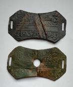 2 x RIJWIELBELASTINGPLAATJES 1937 - 1938, Ophalen of Verzenden