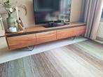 Mooi design tv meubel acaciahout, Minder dan 100 cm, 25 tot 50 cm, Zo goed als nieuw, Ophalen